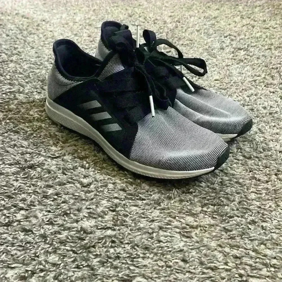 Adidas Edge Lux black and gray striped sneakers; size 8 - Picture 1 of 5